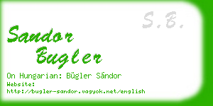 sandor bugler business card